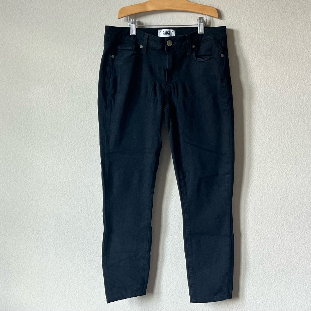 PAIGE Verdugo Ankle Black Denim Jeans Size 30